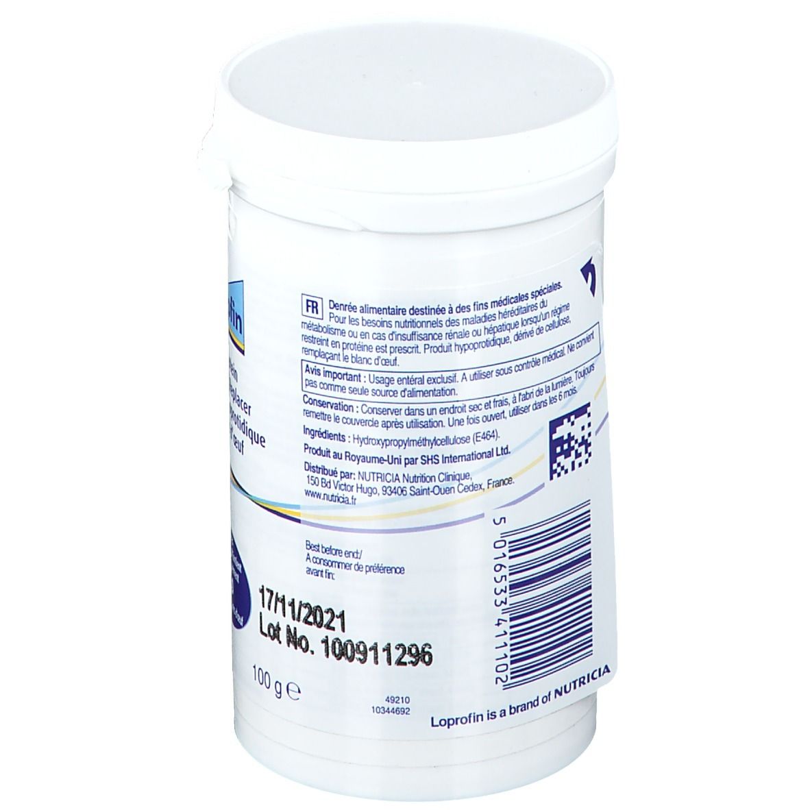 LOPROFIN Substitut hypoprotidique de blanc d'œufs