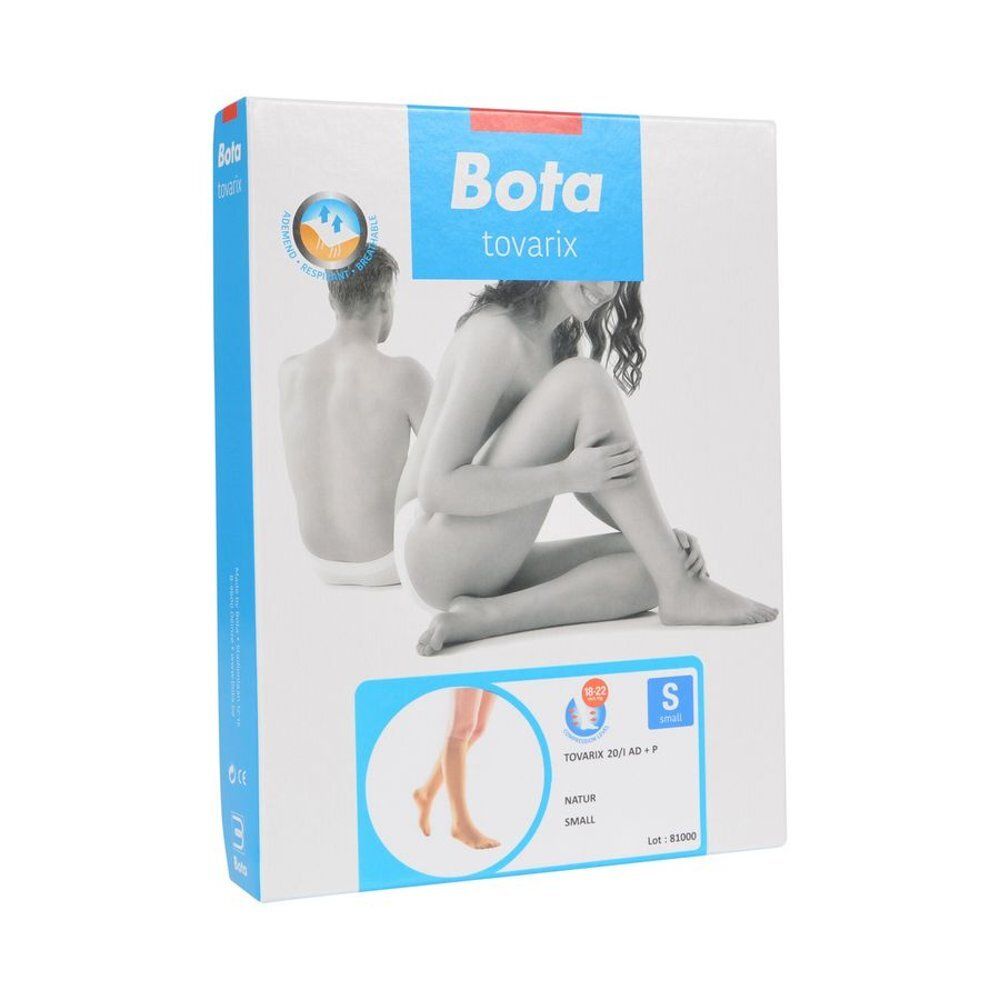Emballage Bota tovarix 20/I Sock Ad+P Natur Small. Vue de face avec illustration du produit et logo.