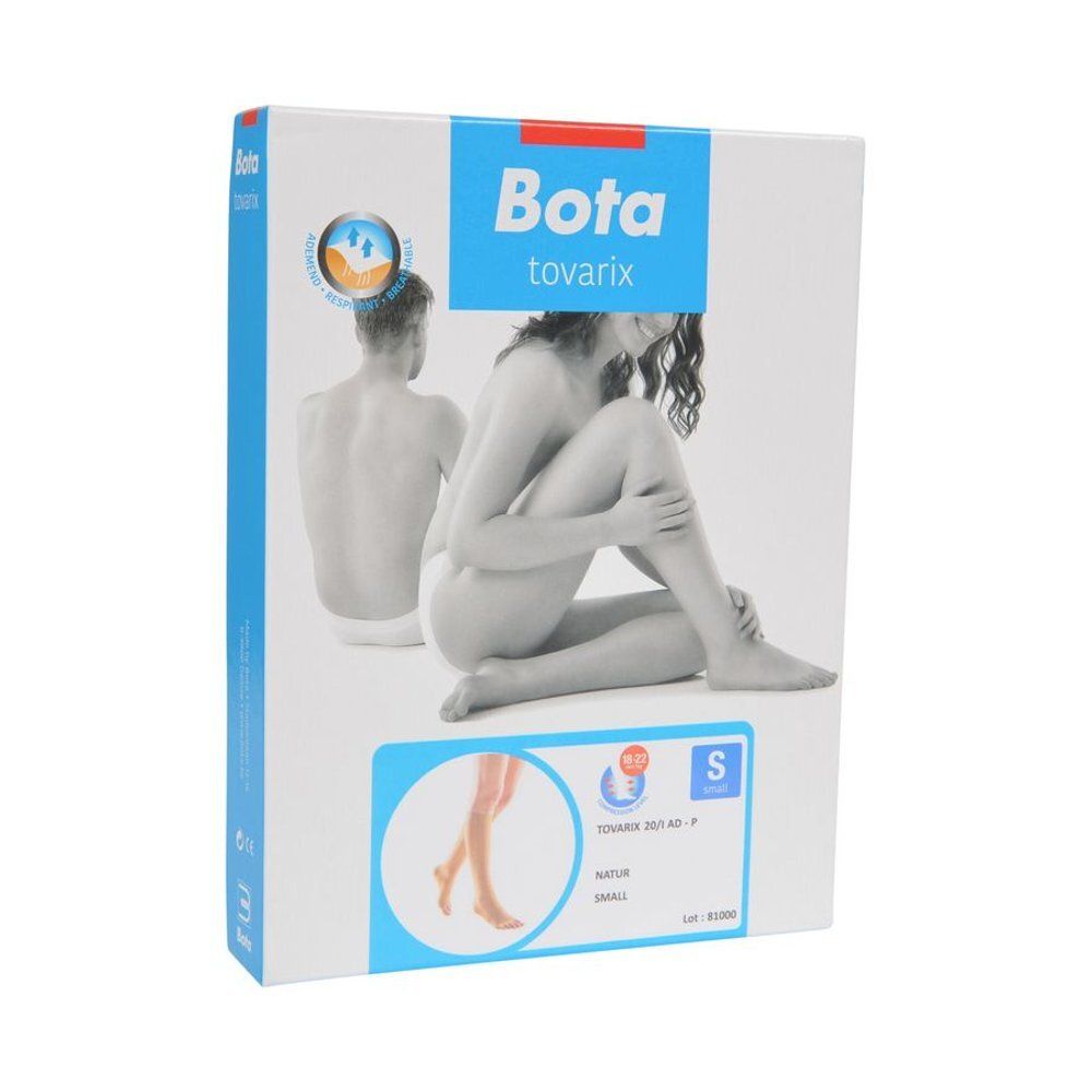Boîte de Bota tovarix 20/I Sock Ad-P Natur Small. Image d'une femme et d'un homme. Informations produit.