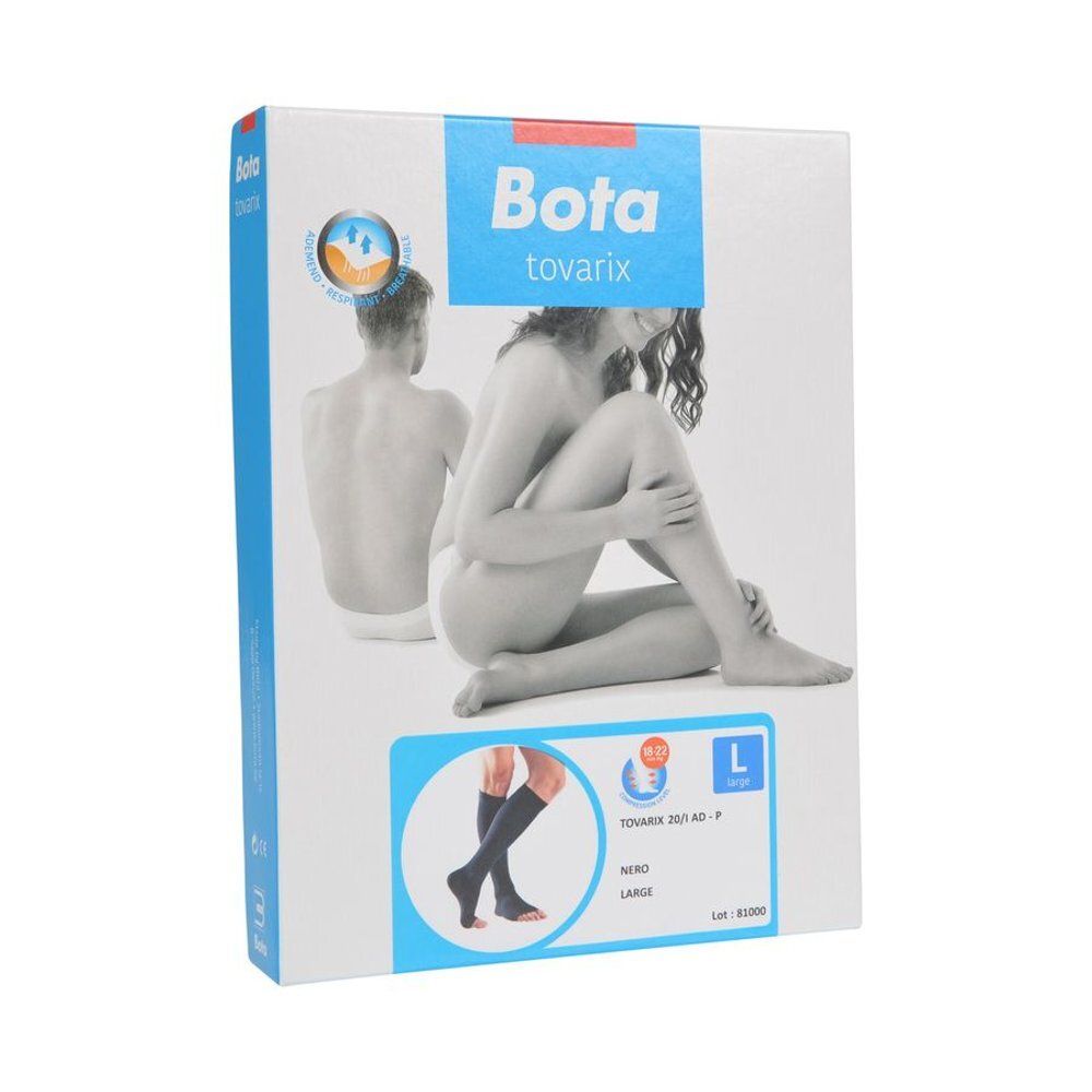 Boîte Bota Tovarix 20/I Ad-P Nero Large. Image du produit et logo. Taille L.