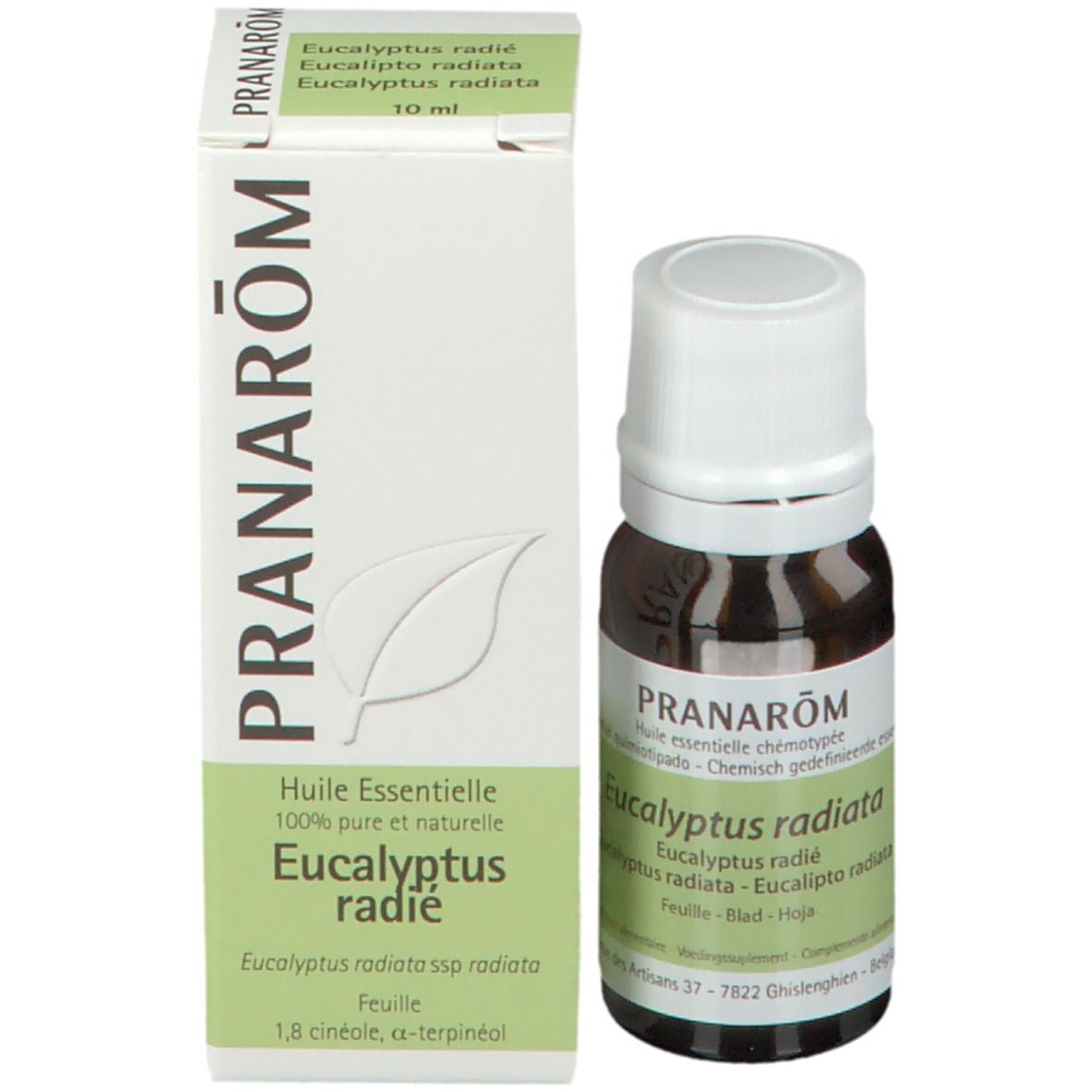 PRANARÔM - Eucalyptus Radié - Huile Essentielle Chémotypée - Voies Respiratoires & Immunité - 100 % Pure Et Naturelle - HECT - 10 ml