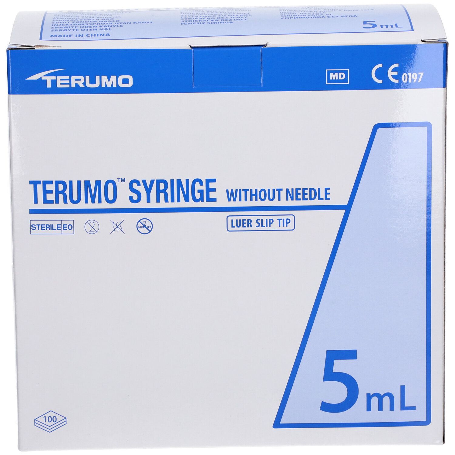 Terumo Seringue Jetable sans Aiguille 5 ml, 100 pièces