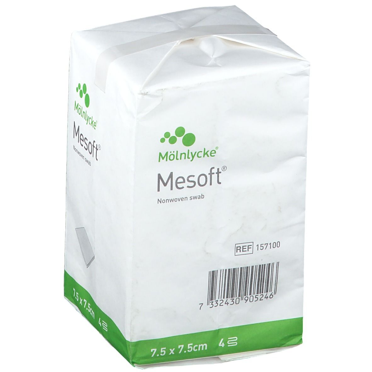 Mesoft S Compresse Non-Stérile Non-Tissé 4 Couches 7.5x7.5cm 157100