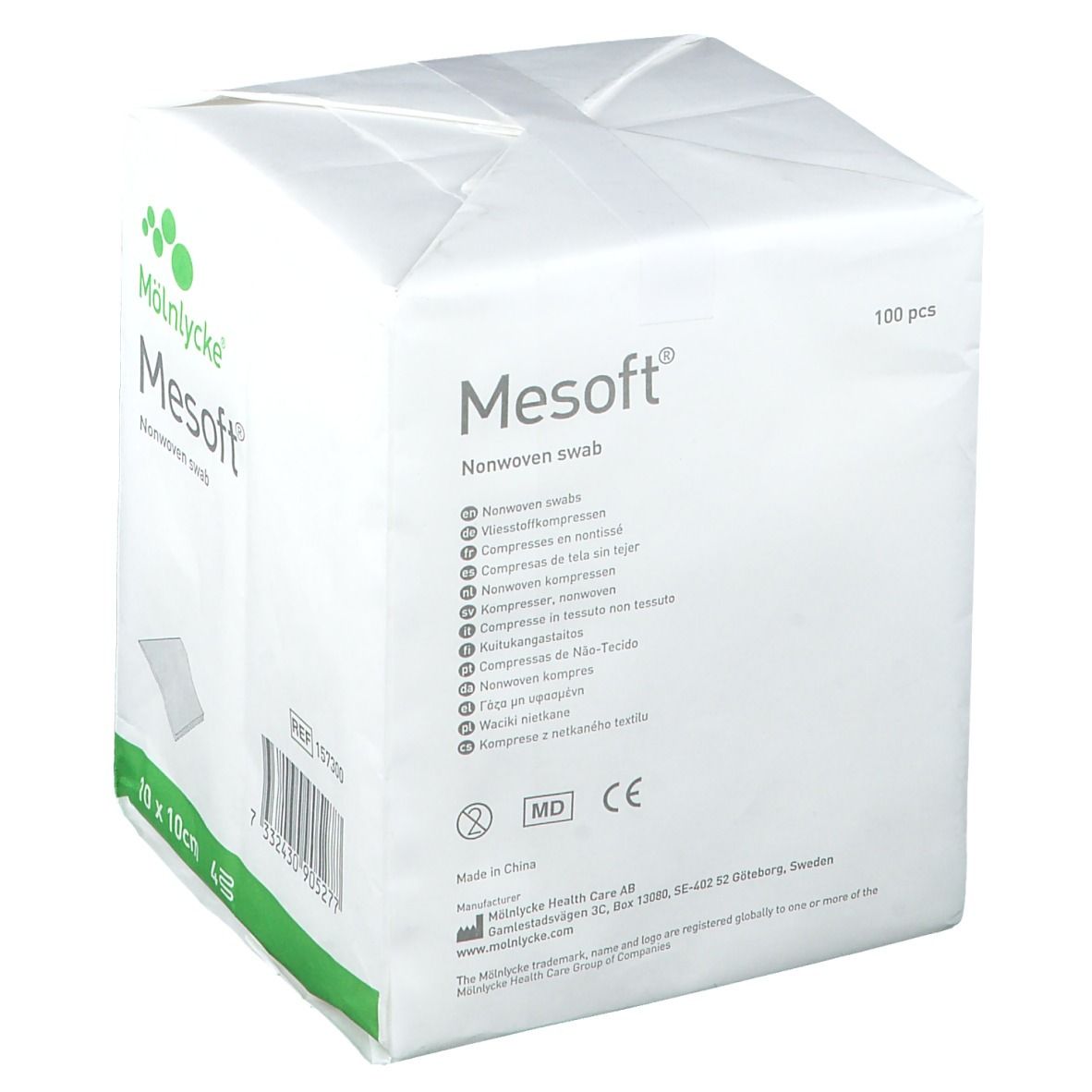 Mesoft S Compresse Non-Stérile Non-tissé 4 Couches 10x10 cm 157300