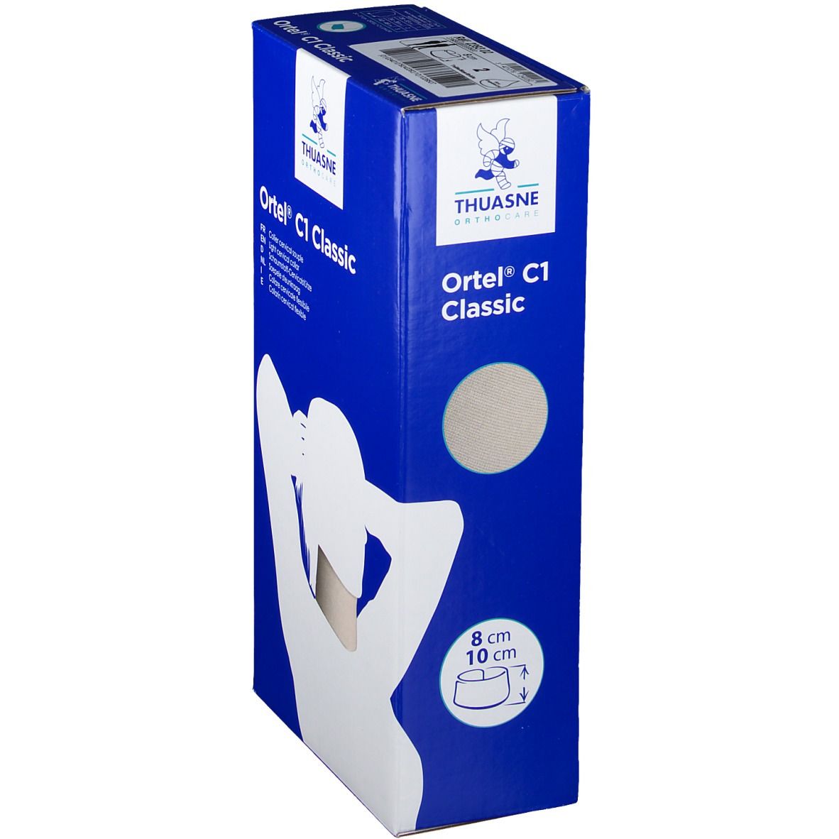 Thuasne Ortel C1 Classic Collier cervical Blanc 8 cm Taille 2