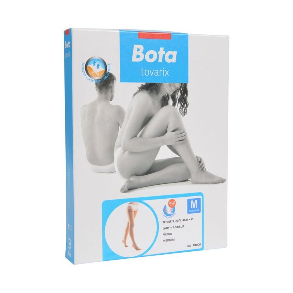 Emballage Bota tovarix. Inscription : Bota tovarix 20/II AGH+P Lady + Antislip Natur Medium. Image d'une femme.