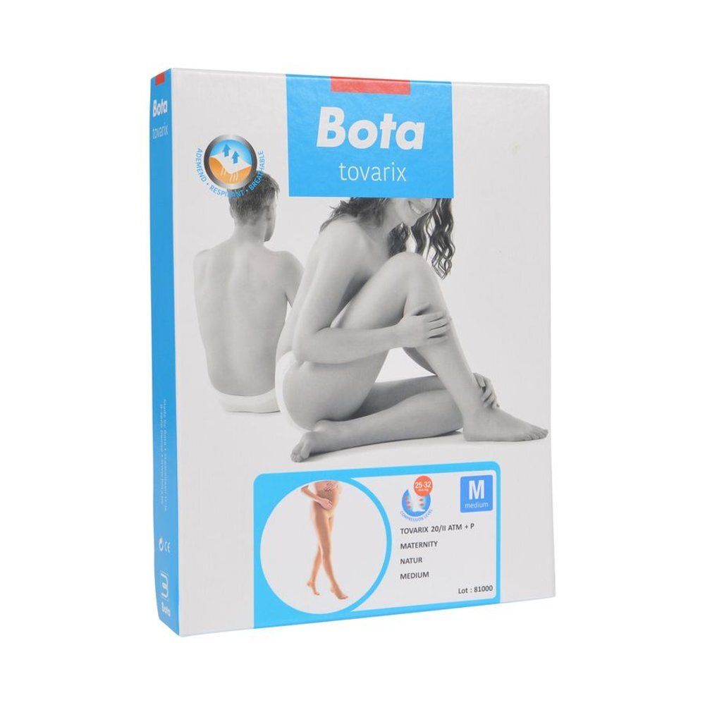 Collant de grossesse Bota tovarix. Couleur chair. Taille haute. Femme tenant son ventre.
