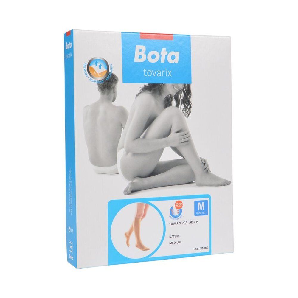 Emballage Bota Tovarix. Image du produit. Inscription : Tovarix 20/II AD + P, Natur, Medium. Illustration d'une femme et d'un homme.