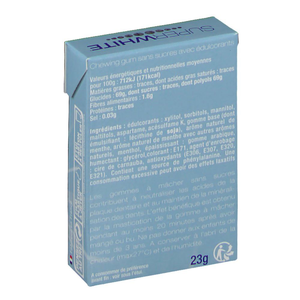 SUPERWHITE ORIGINAL Chewing Gum Menthe