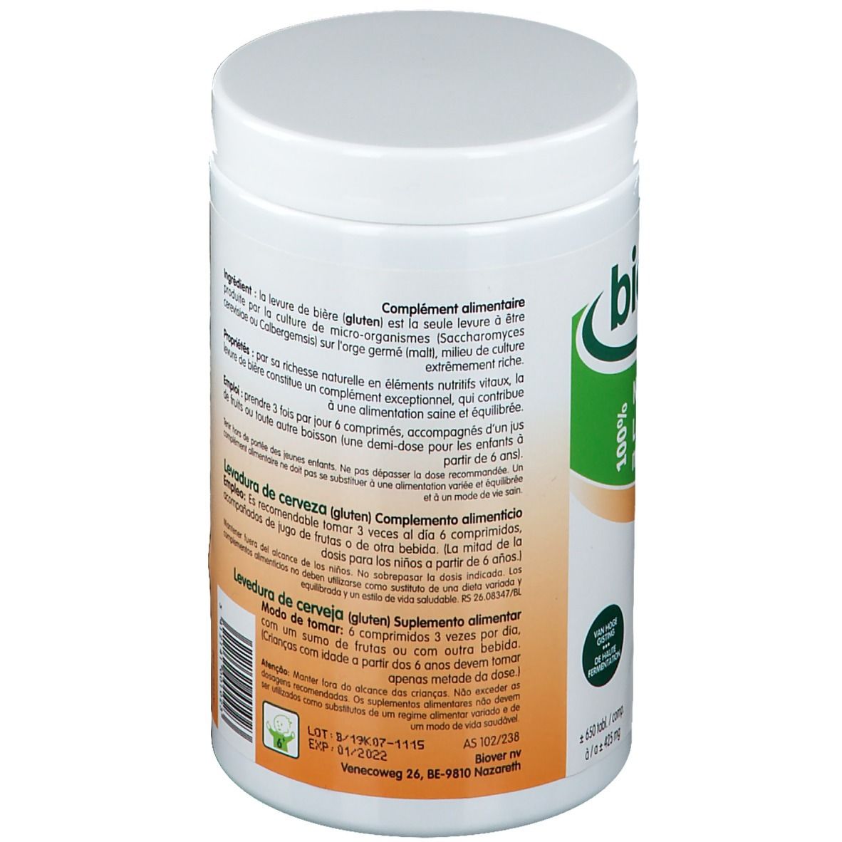 Biover Levure de bière naturelle