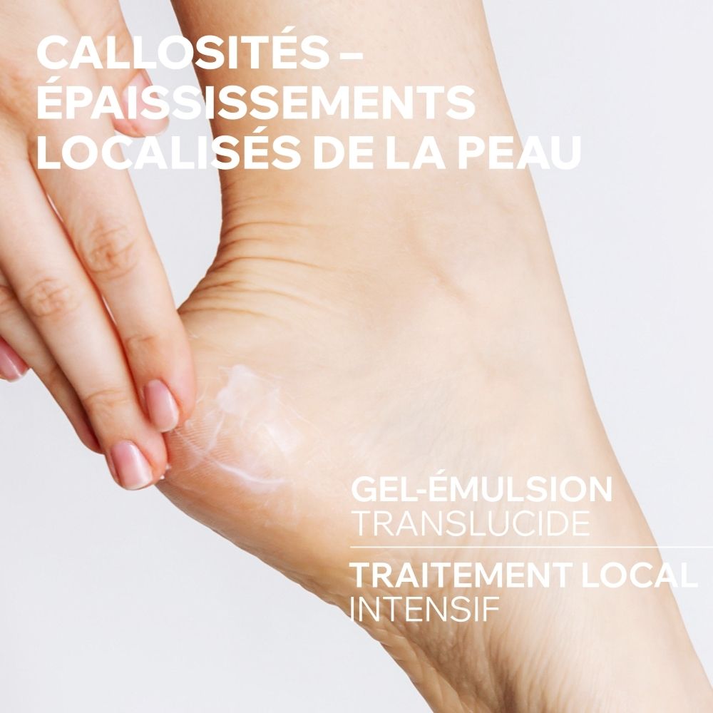 Tube Uriage Keratosane 30 Gel-Crème avec 30% d'Urée, avec une trace de crème.