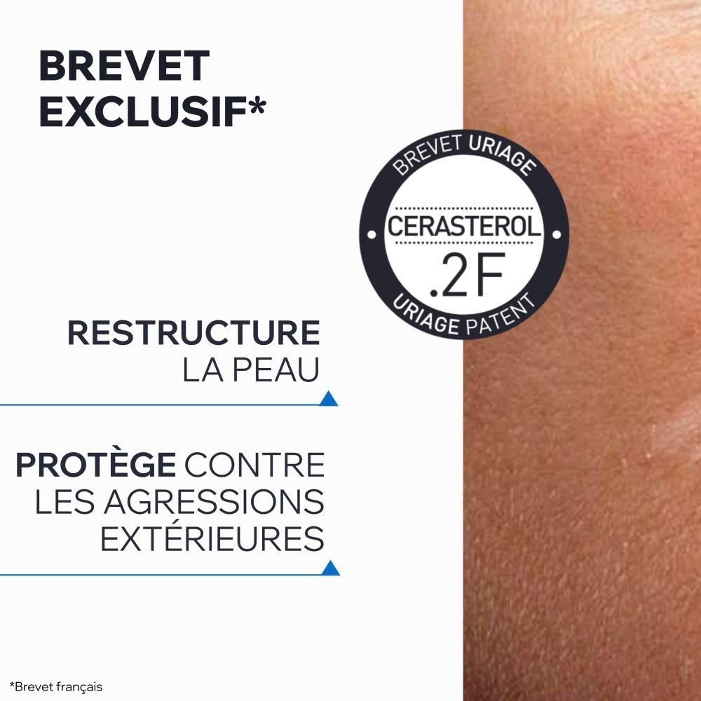Tube Uriage Keratosane 30 Gel-Crème avec 30% d'Urée, avec une trace de crème.
