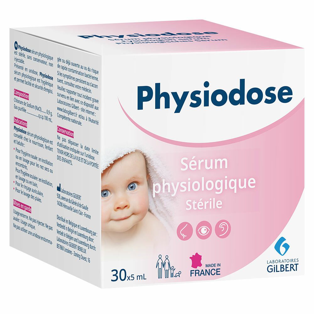 Physiodose Sérum physiologique Nez & Yeux 30x5 ml - Redcare Pharmacie