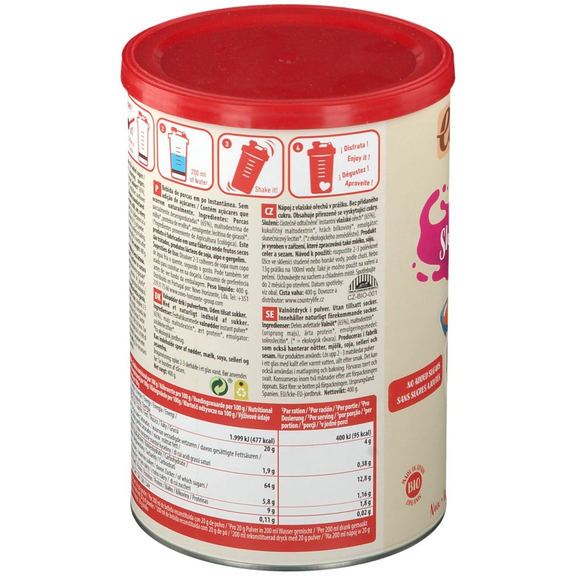 Ecomil Boisson aux noix sans sucres ajoutés Instant Bio
