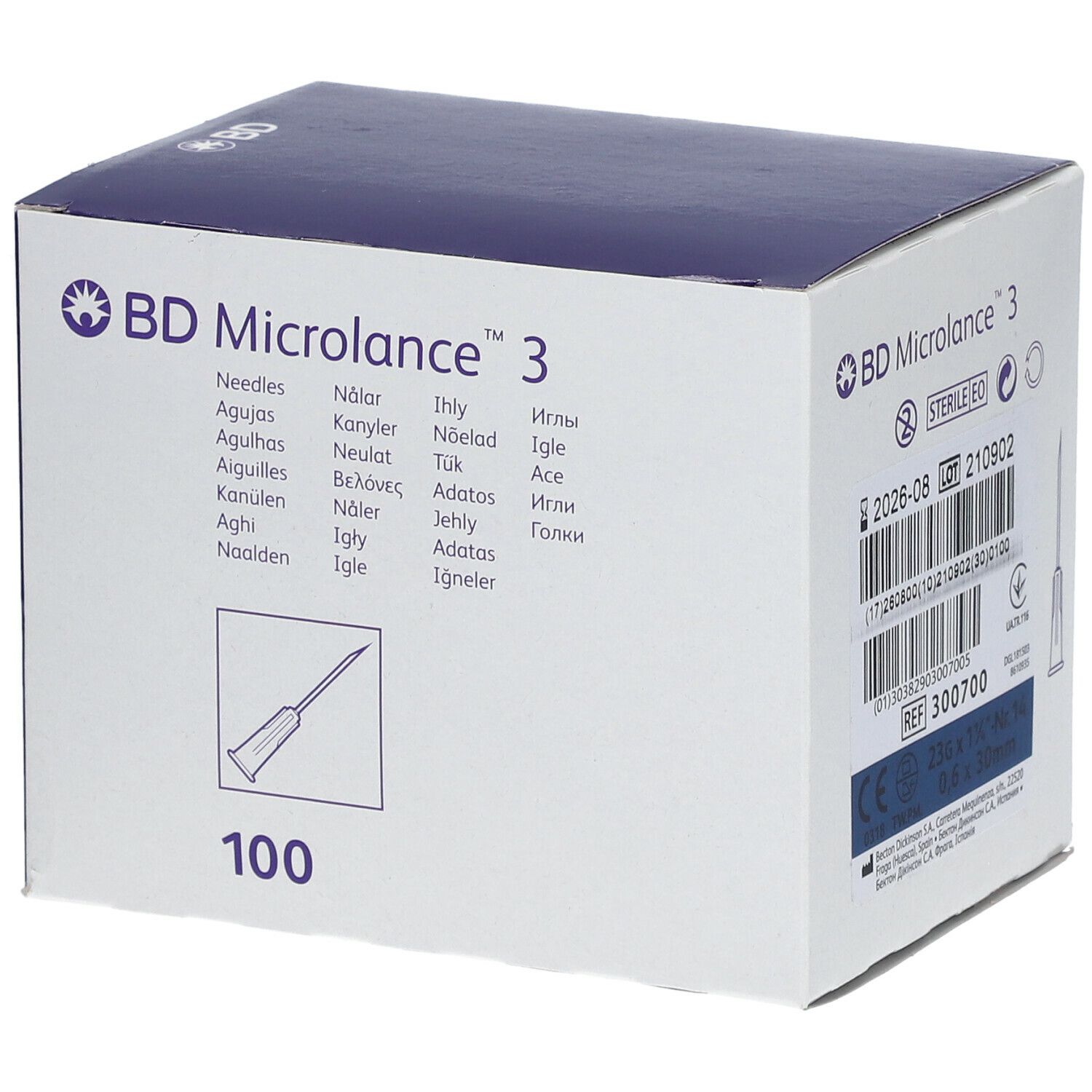 Aiguille Hypodermique BD Microlance™3 - 23G bleue - Matériel perfusion -  Tous ergo