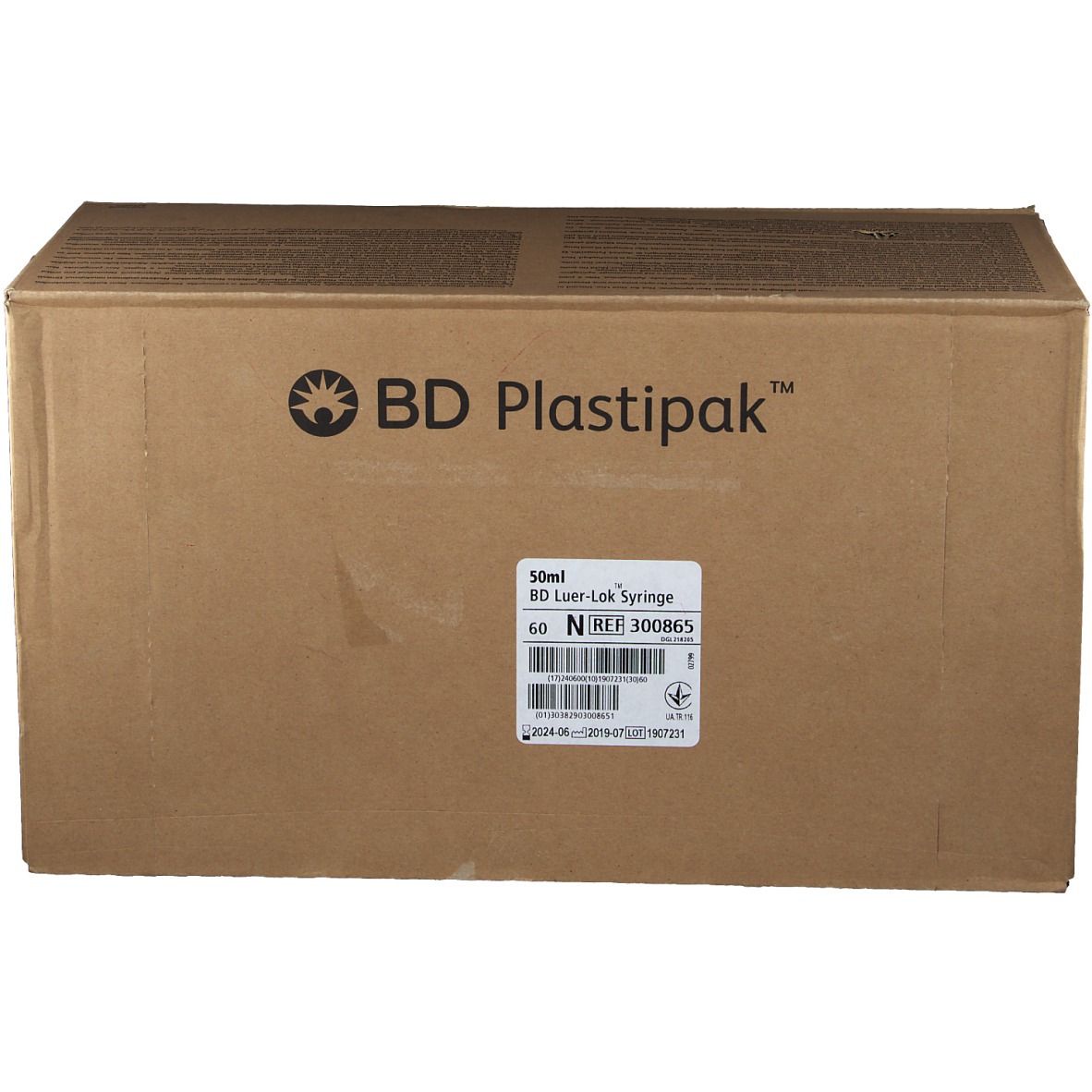 BD Plastipak™ Seringue jetable 50 ml sans aiguille Luer-Lock 50-60 Ml 300865