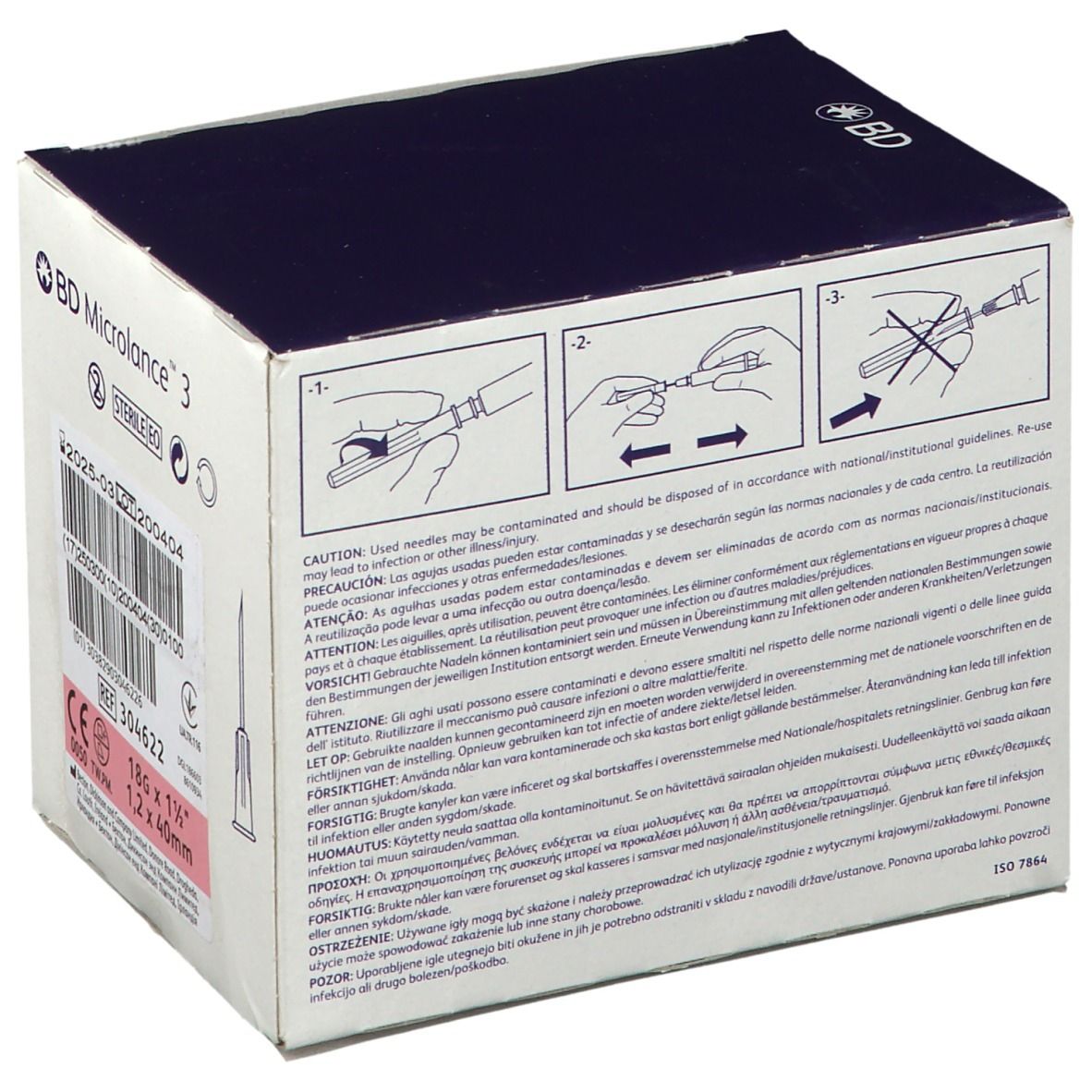BD Microlance™3 Aiguilles 18G (1,2 x 40 mm)