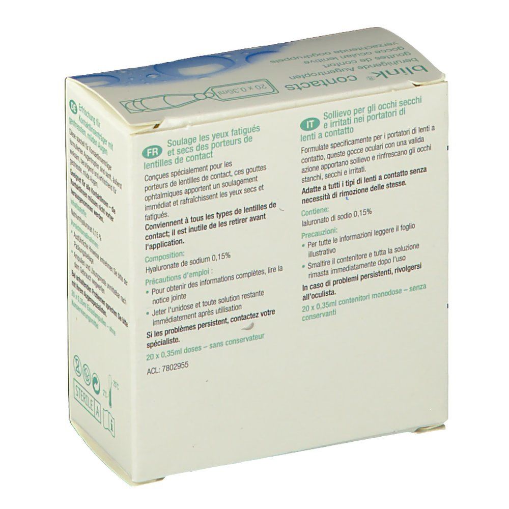 Blink Contacts® Gouttes de confort