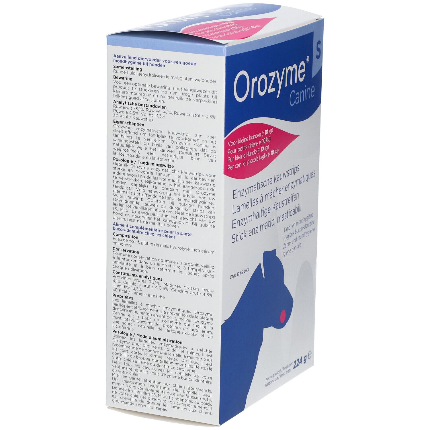 OROZYME® Canine S Lamelles à mâcher enzymatiques chien  <10 kg