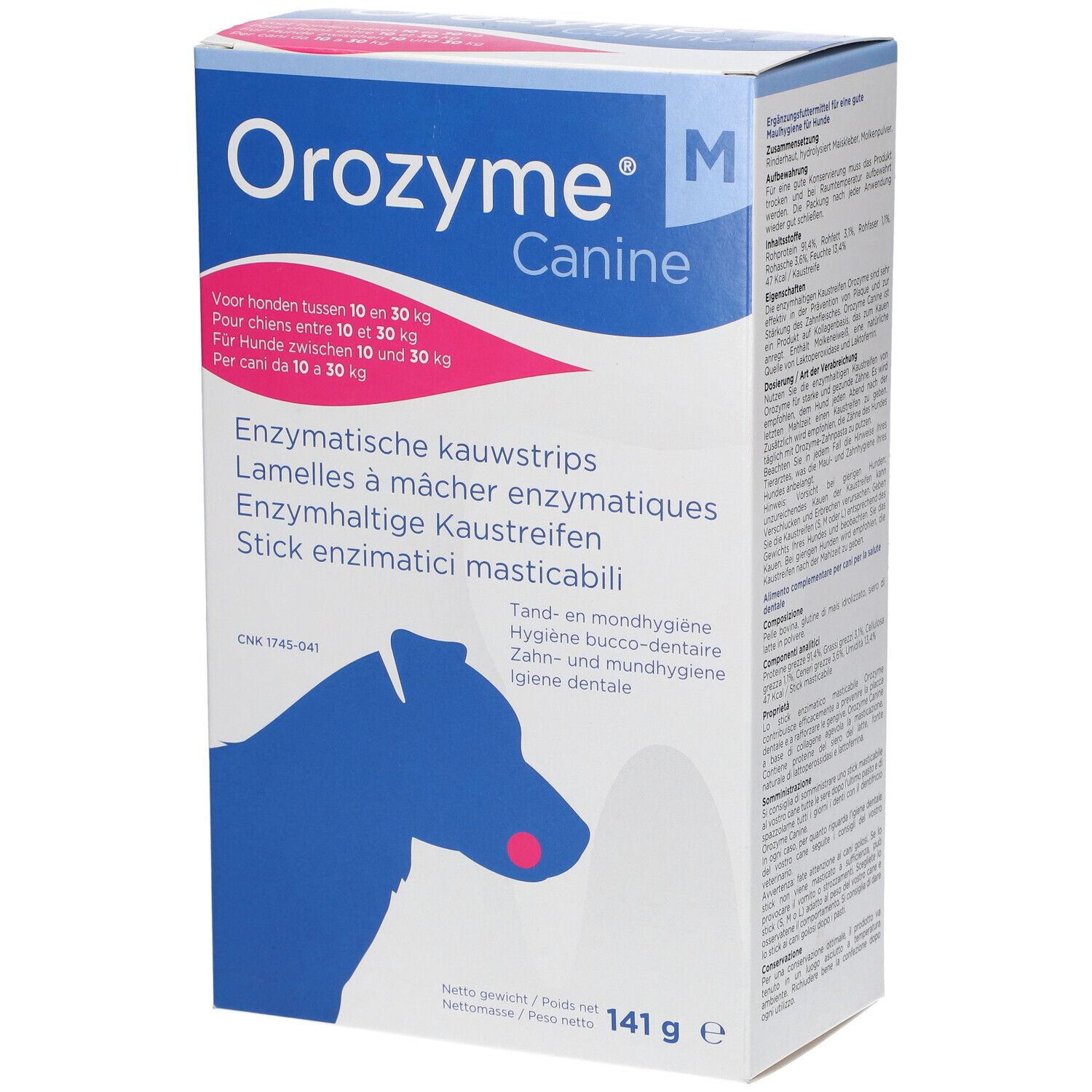 OROZYME® Canine M Lamelle à mâcher enzymatiques Chien 10-30 kg