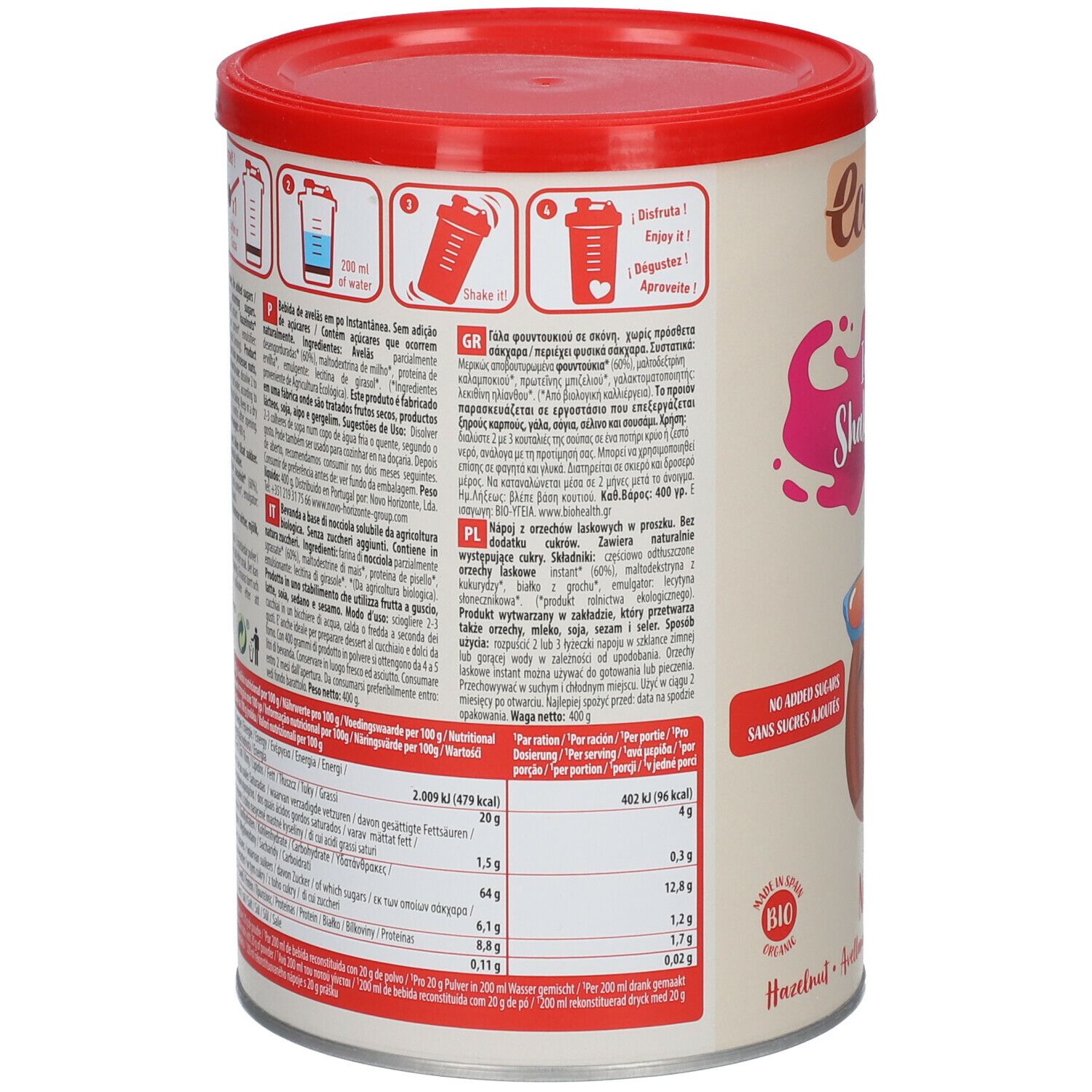 EcoMil® Boisson Aux Noisettes Instant Bio