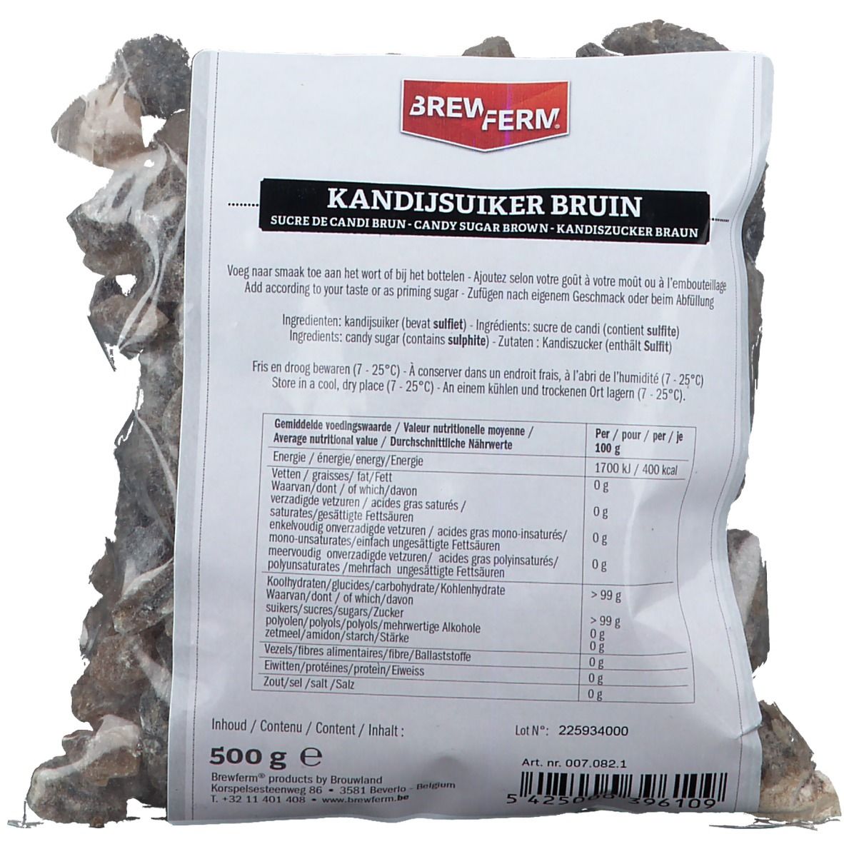 sucre candi brun morceaux 5 kg • Brouwland