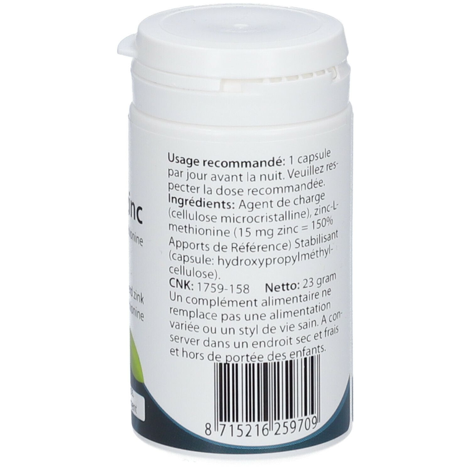 Springfield L-Optizinc zinc L-méthionine