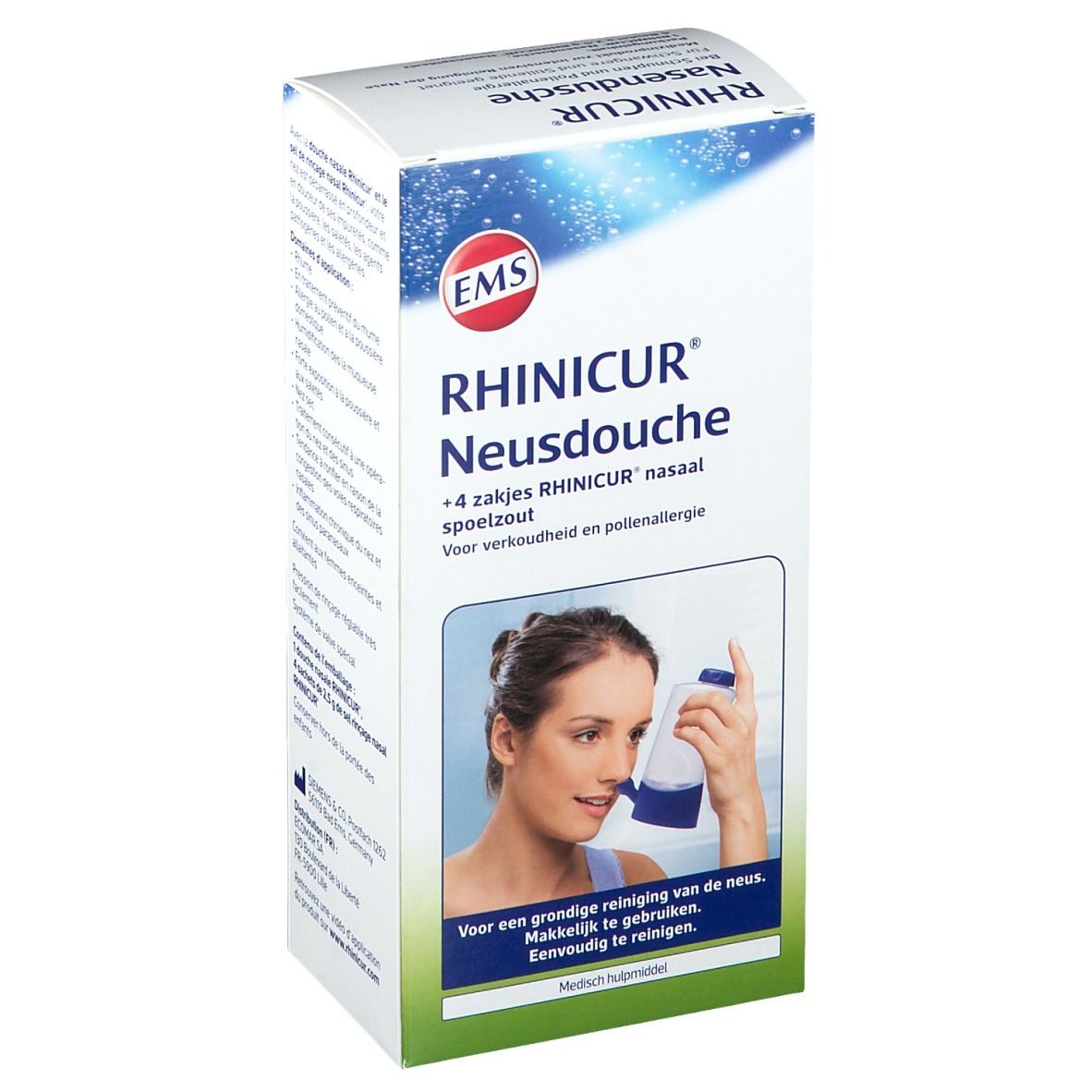 RHINICUR® Douche nasale + 4 sachets  de sel de rinçage nasal