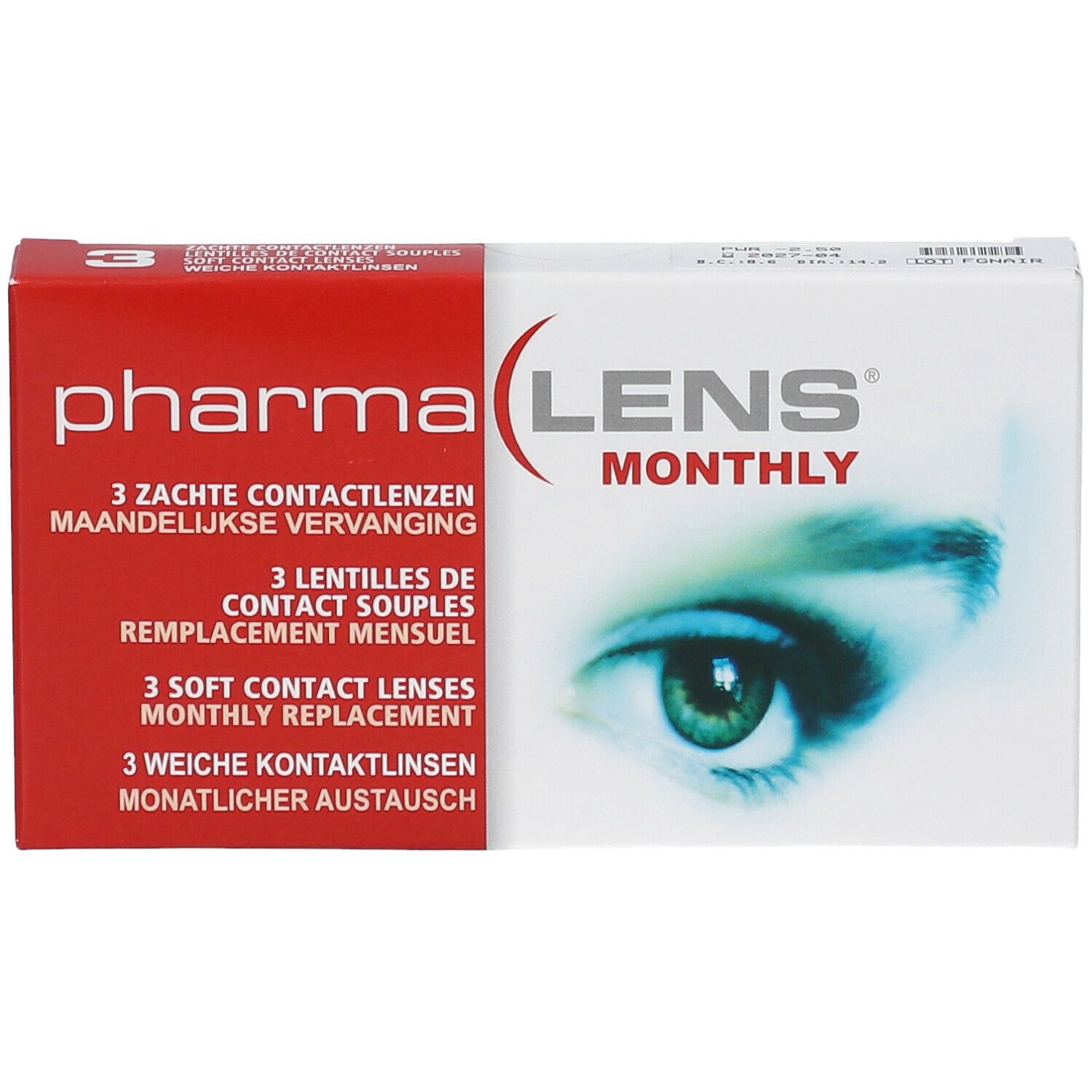 PharmaLens Lentilles (mois) (Dioptrie -2.50)