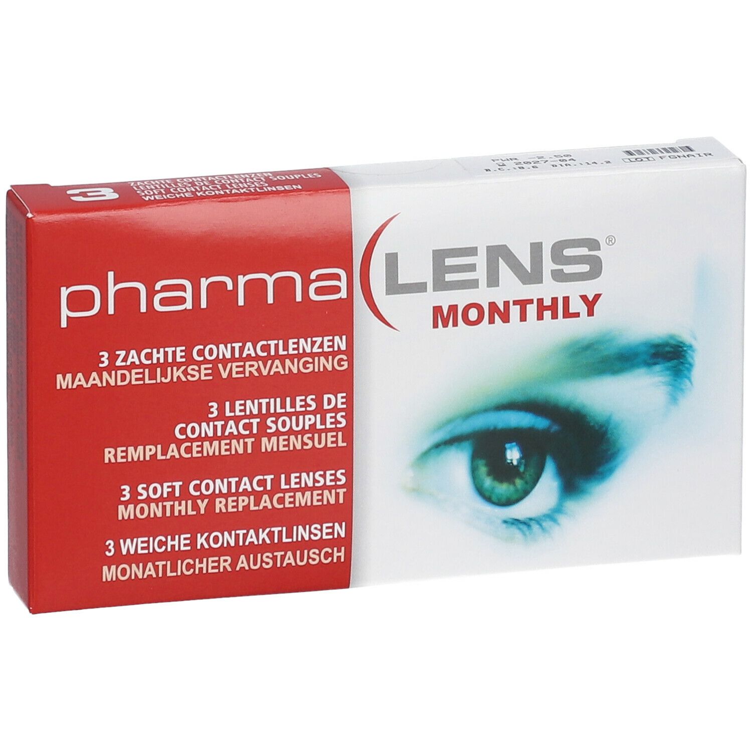 PharmaLens Lentilles (mois) (Dioptrie -2.50)