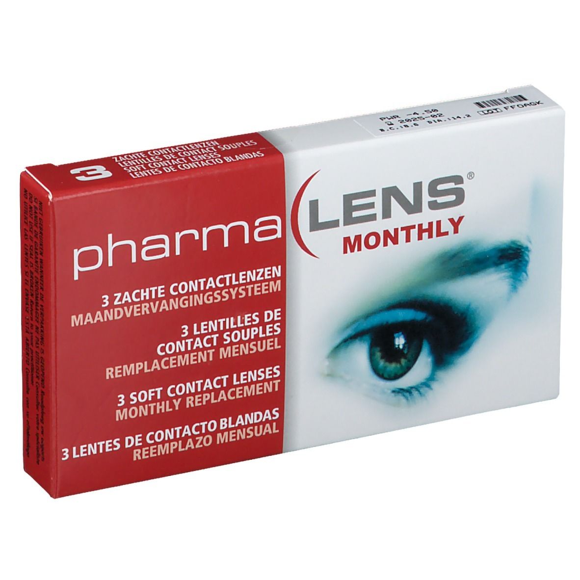 pharmaLENS® MONTHLY Lentilles -4.50