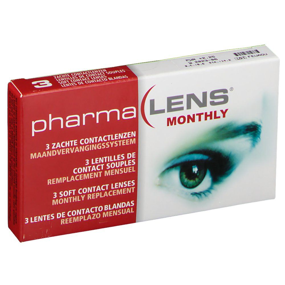 pharmaLENS® MONTHLY Lentilles +2.25