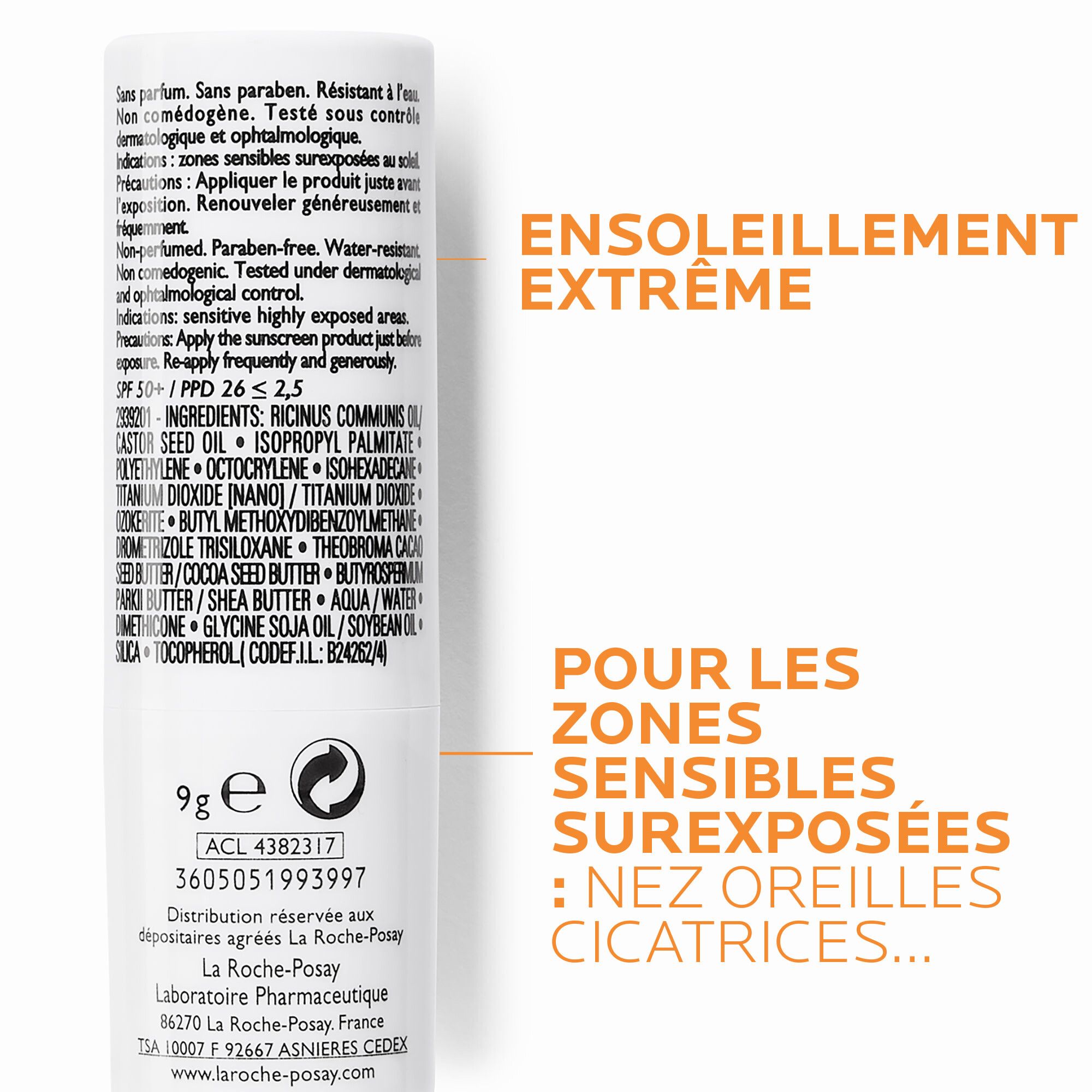LA ROCHE POSAY Anthelios XL SPF50+ Stick Solaire Zones Sensibles