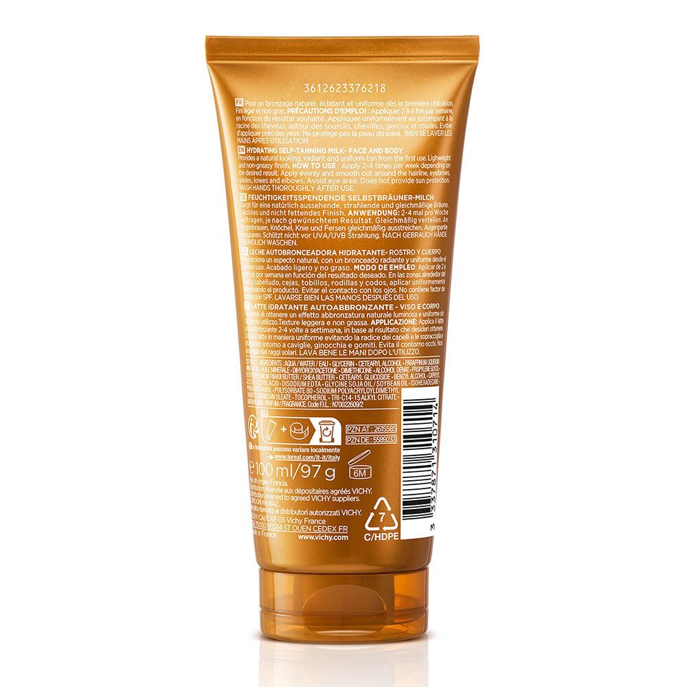 VICHY Idéal Soleil Autobronzant Lait Hydratant Visage et Corps