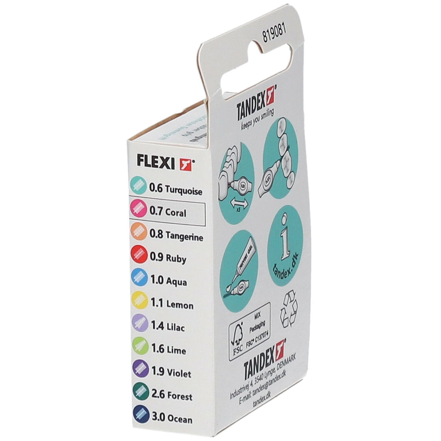 TANDEX FLEXI® Interdentale Borstel Fuchsia Micro Fine 2.50 mm / 0.70 mm