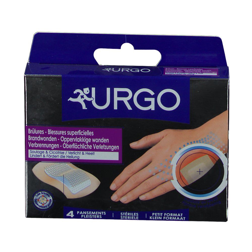 URGO  Pansement Brûlures - Blessures superficielles - Petit Format 5 x 7 cm