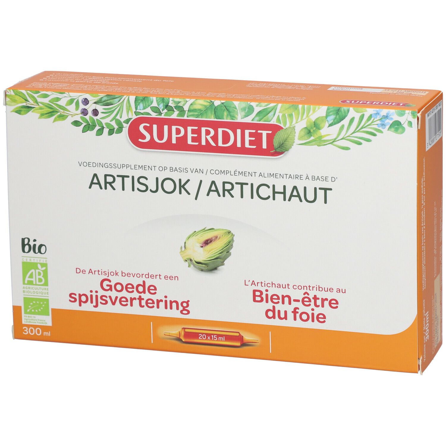 SUPER DIET Artichaut Bio Ampoules