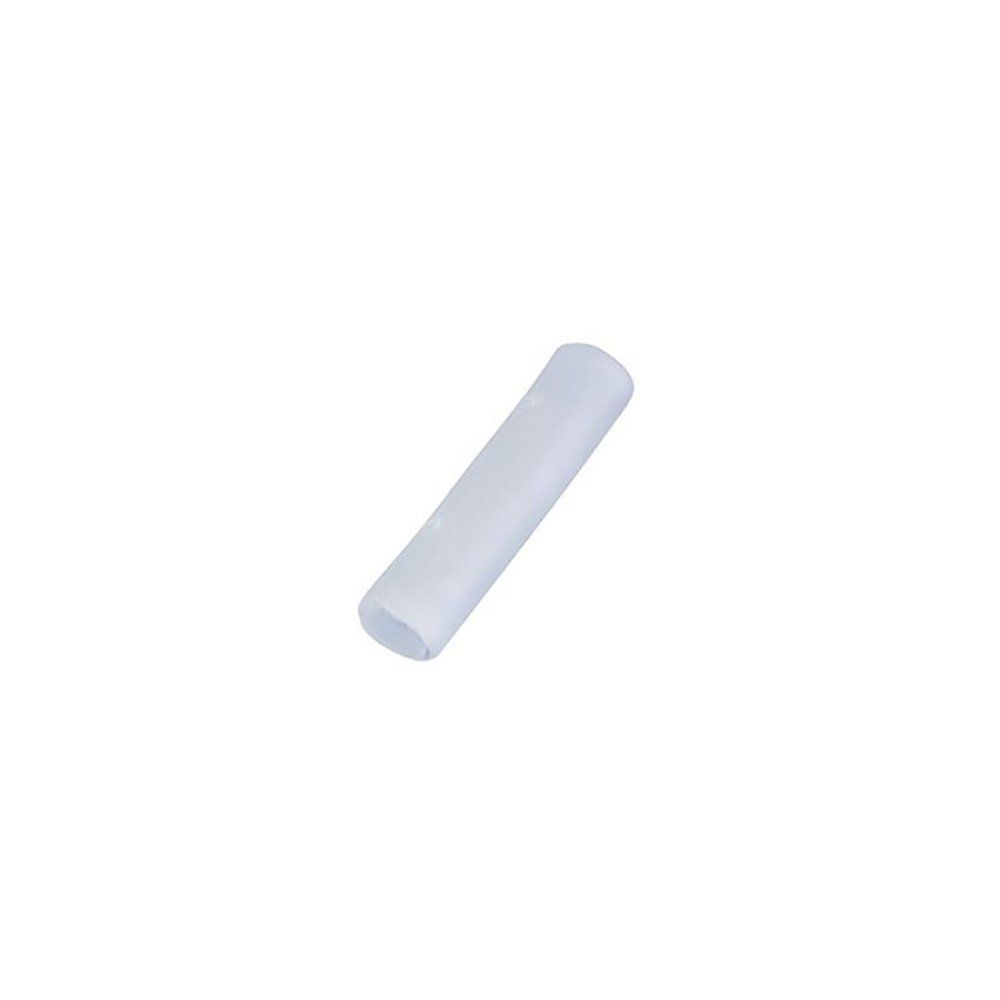 Coussin tubulaire blanc. Sur fond blanc.