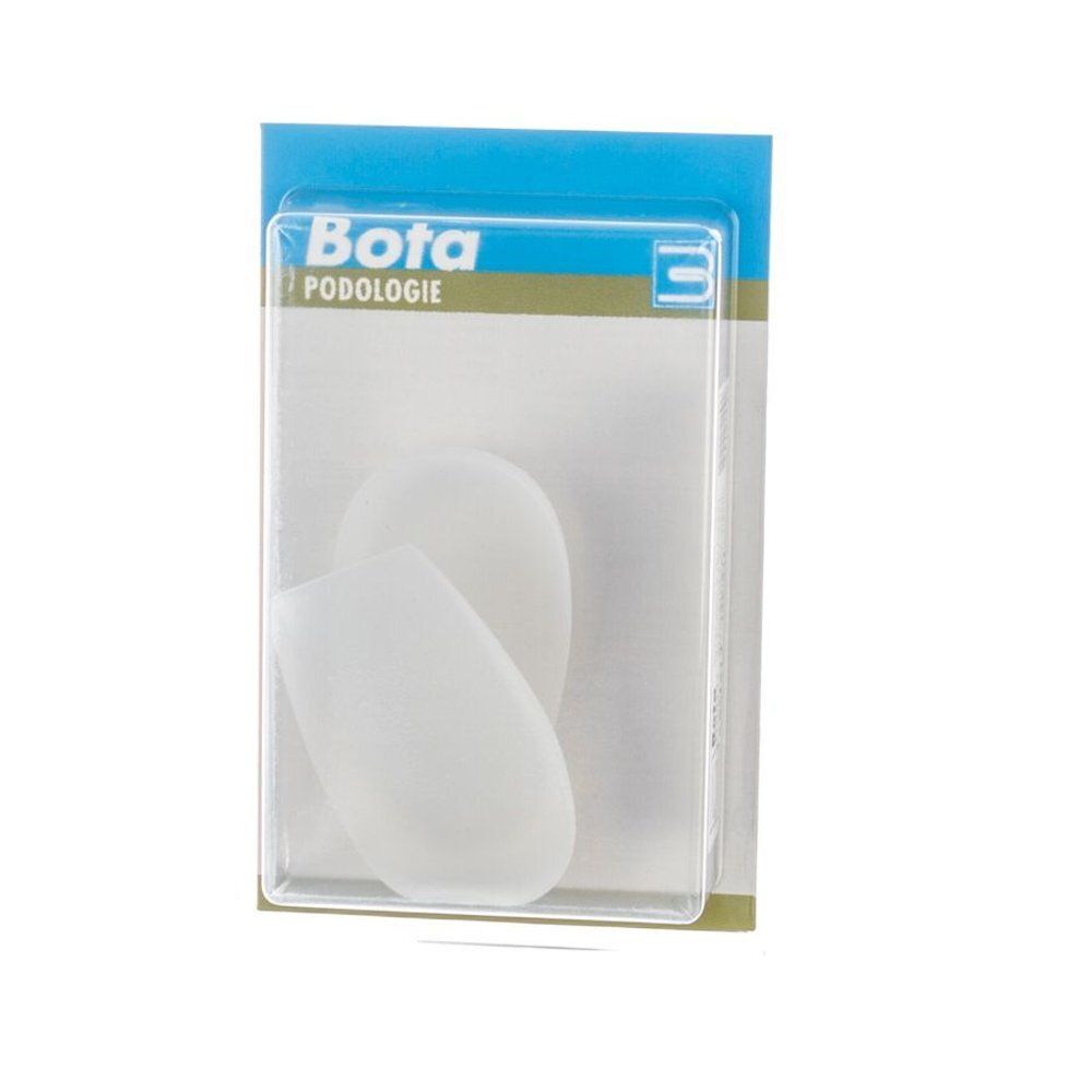 Emballage avec deux protège-talons et le logo "Bota podologie".