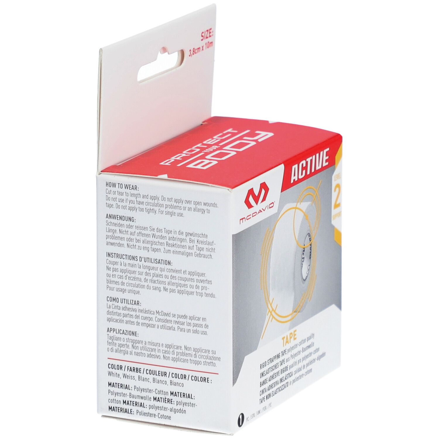 McDavid Athletic tape Bande adhésive rigide 3,8 x 10 cm