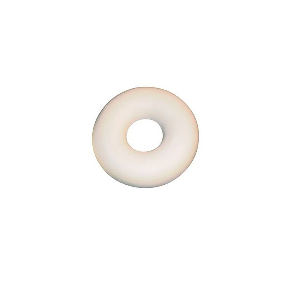 Coussin en forme d'anneau, blanc, troué en son centre.