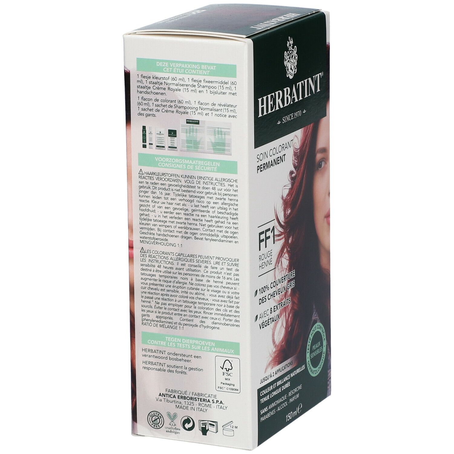HERBATINT® Gel Colorant Permanent FF1 Rouge Henné