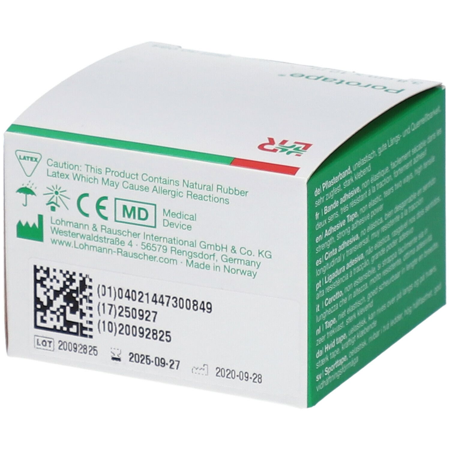Lohmann & Rauscher Porotape® Bande adhésive rigide 3,8 cm x 10 m