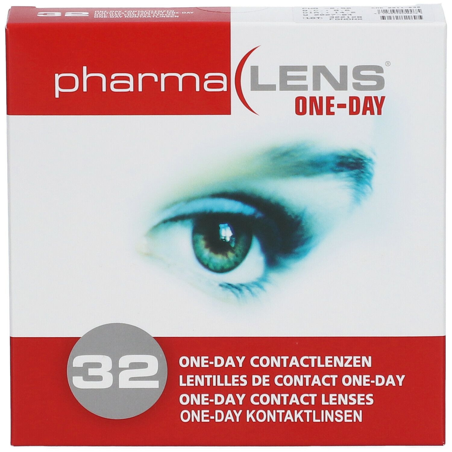pharmaLENS® ONE-DAY Lentilles de contact journalières  -2.50