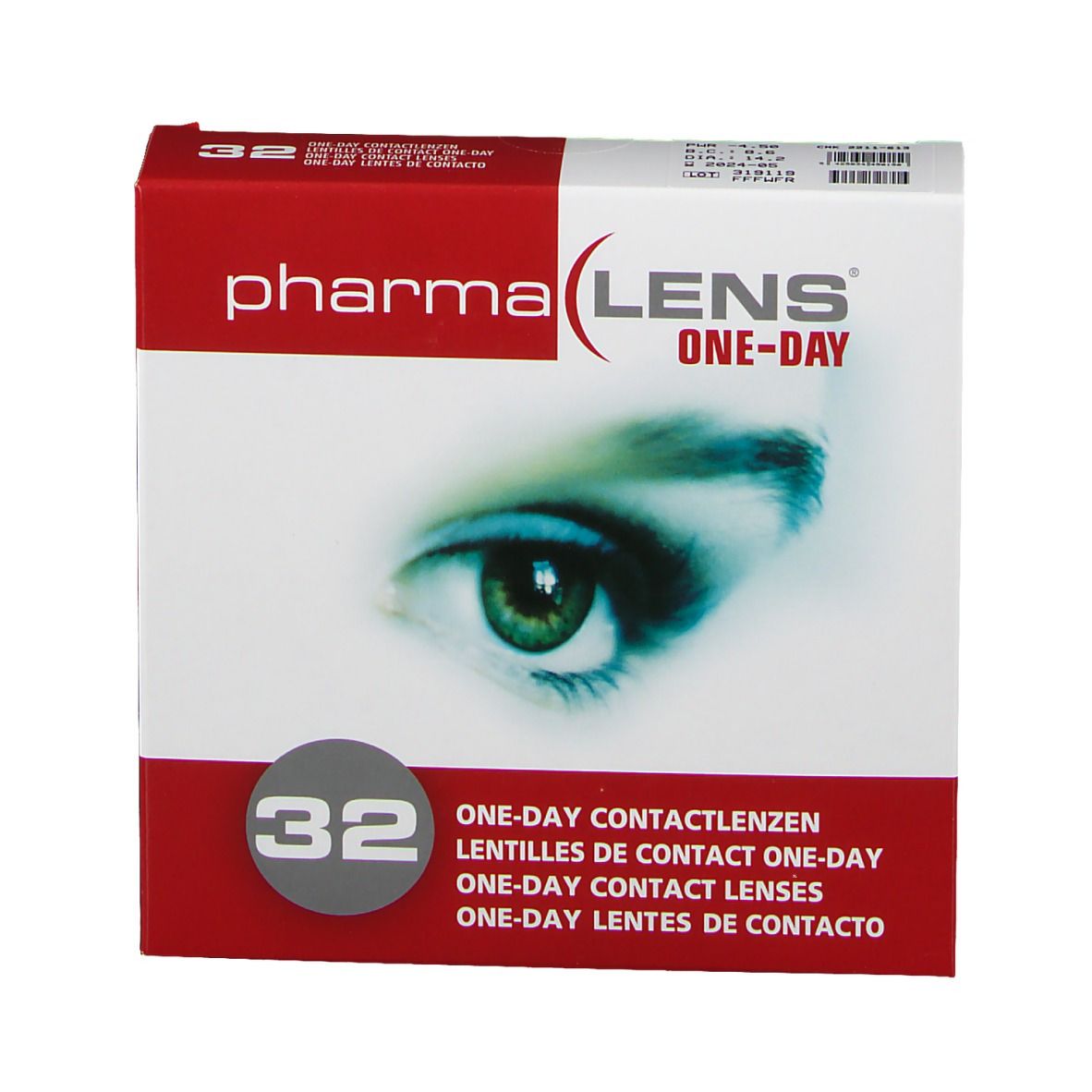 pharmaLENS® ONE-DAY Lentilles -4.50