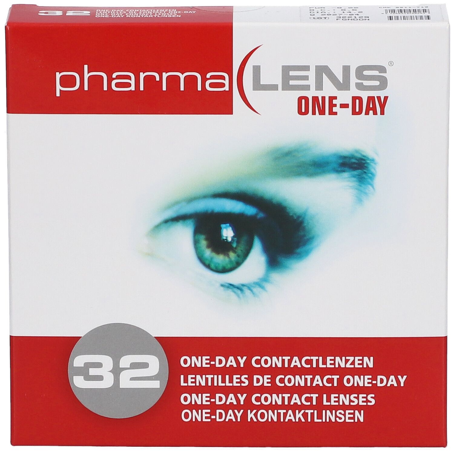 pharmaLENS® ONE-DAY Lentilles de contact journalières -8.00