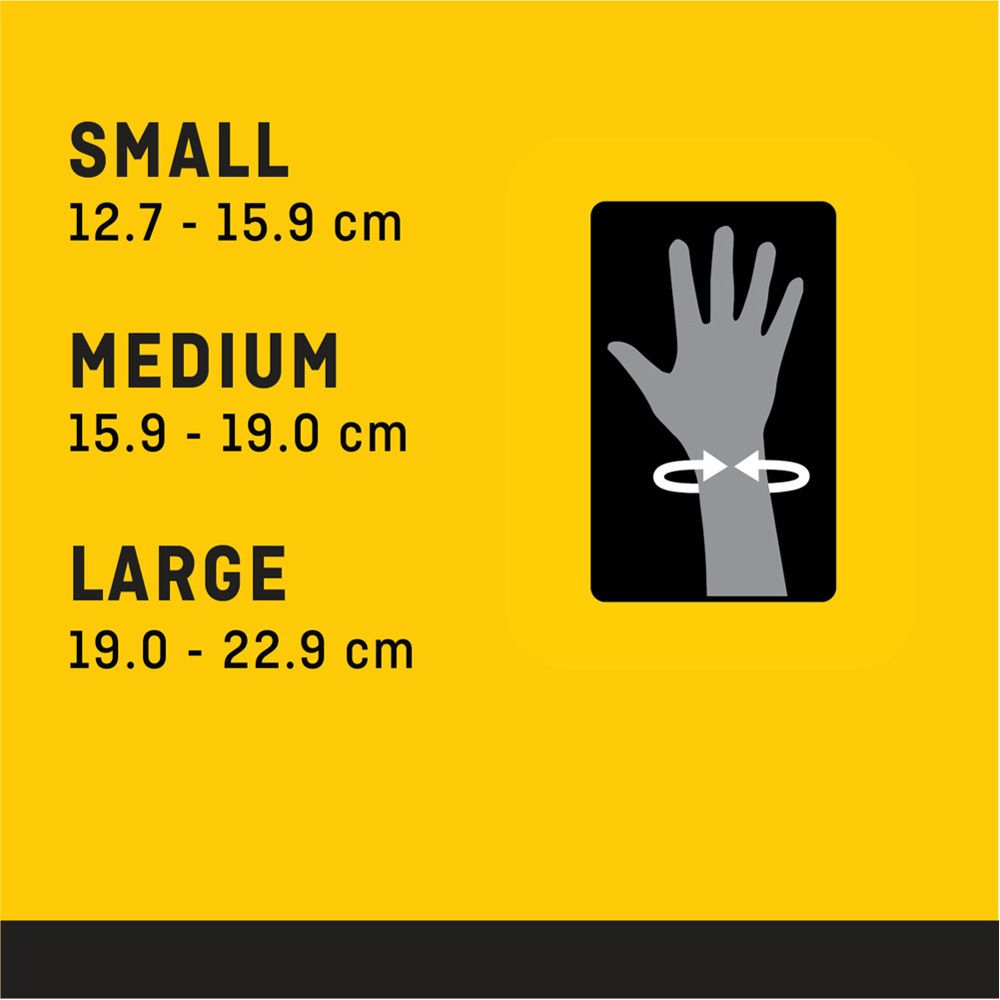 Attelle de poignet réversible FUTURO™ Medium. Emballage, attelle et main.