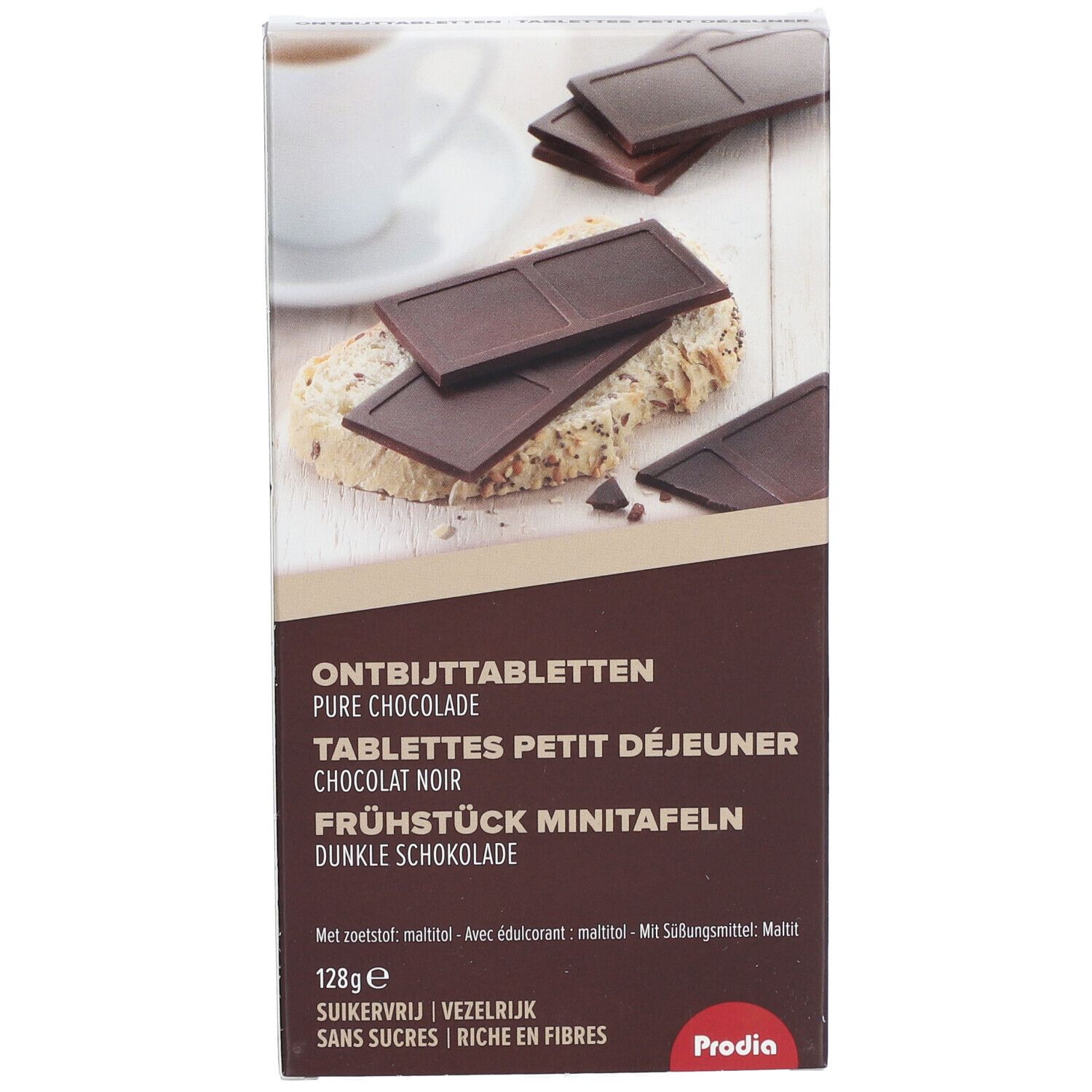 Prodia Tablettes Petit Déjeunerr Chocolat Noir