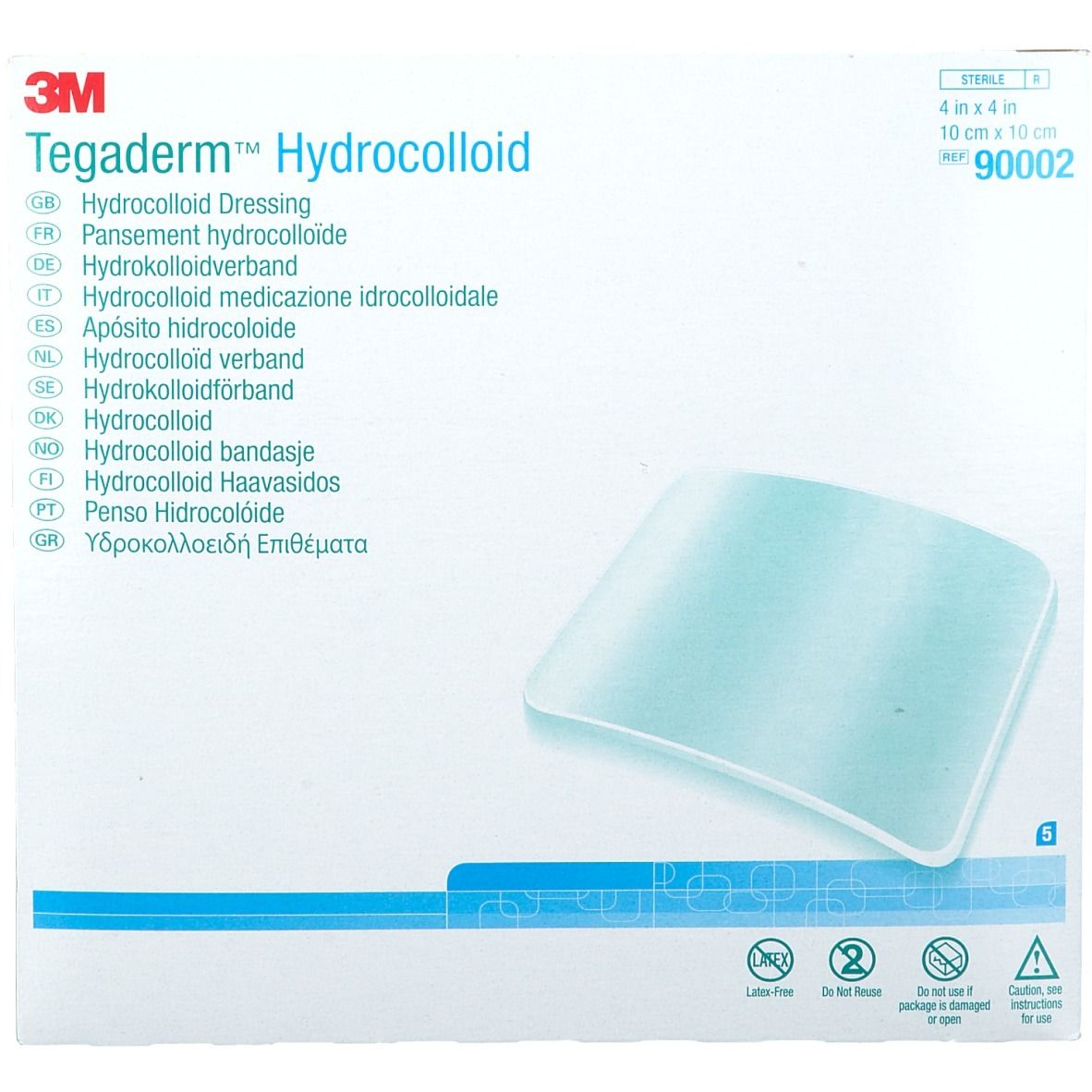 3M™ Tegaderm™ Hydrocolloid Pansement Hydrocolloïde 10 x 10 cm