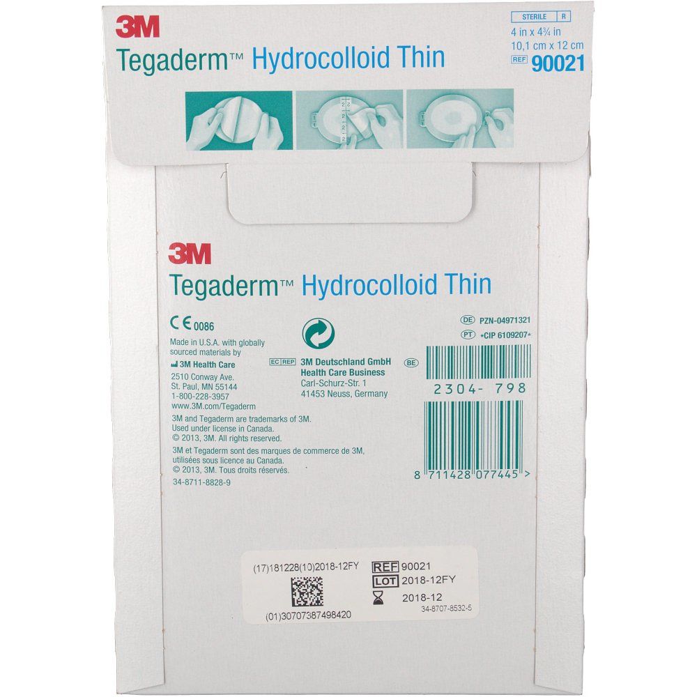 3M™ Tegaderm™ Hydrocolloid Thin Pansement Hydrocolloïde 10 x 12 cm